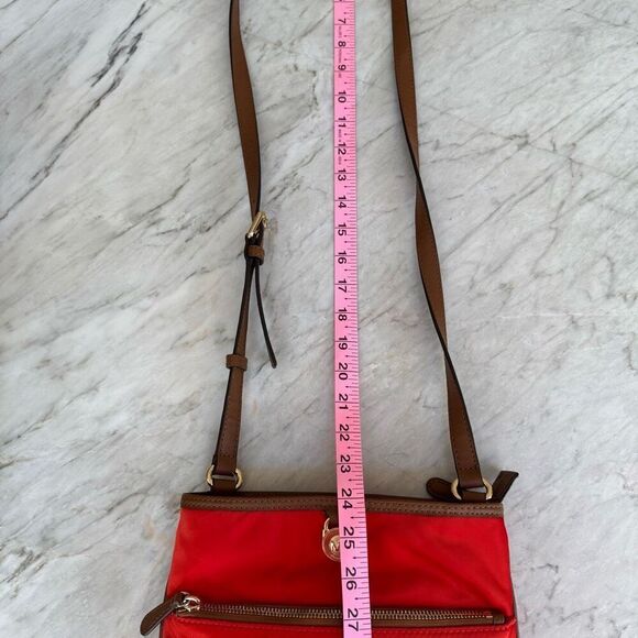 Michael Kors Kempton Chili Microfiber MD Pocket Crossbody bag - Picture 15 of 15